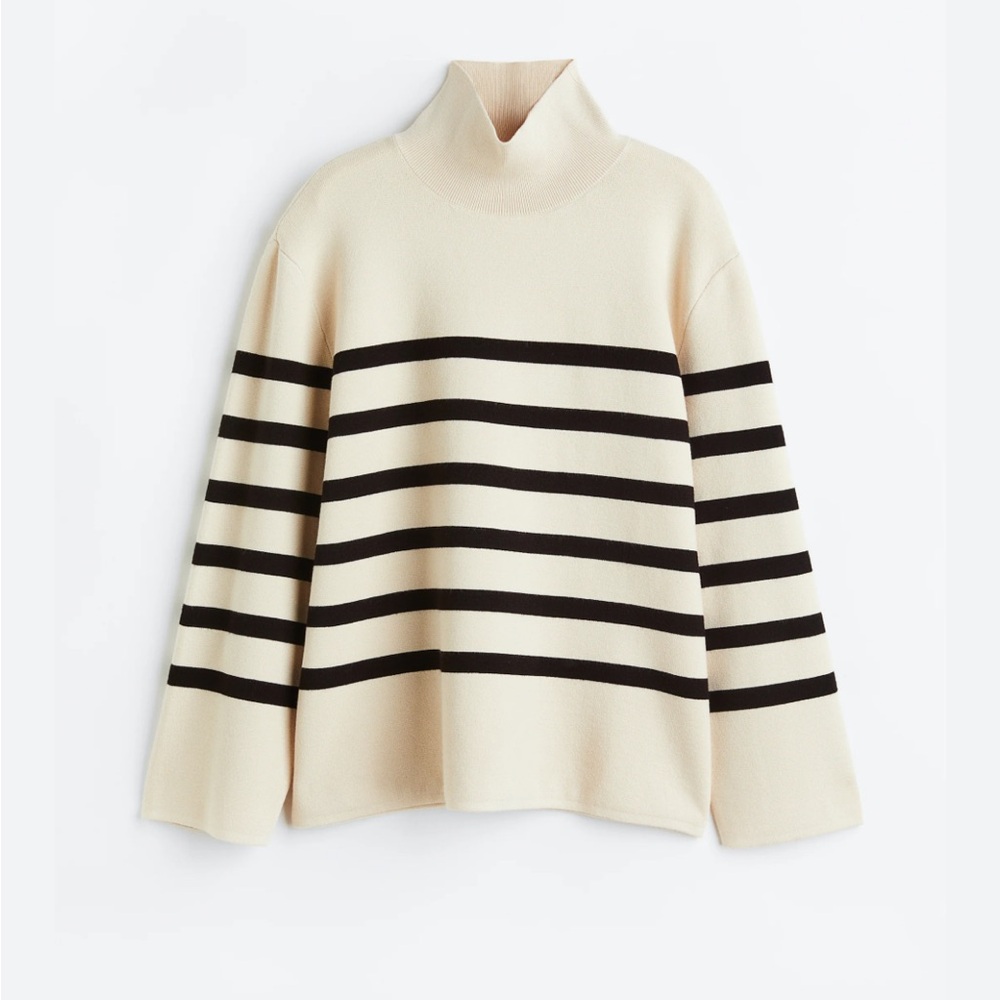 H&M Striped High Neck Sweater (Size XS)